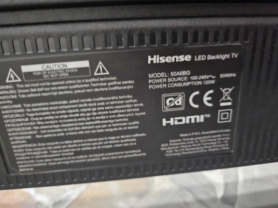 Hope Amanet P5-Televizor LED Smart HISENSE 50A6BG, Ultra HD 4K, 127CM