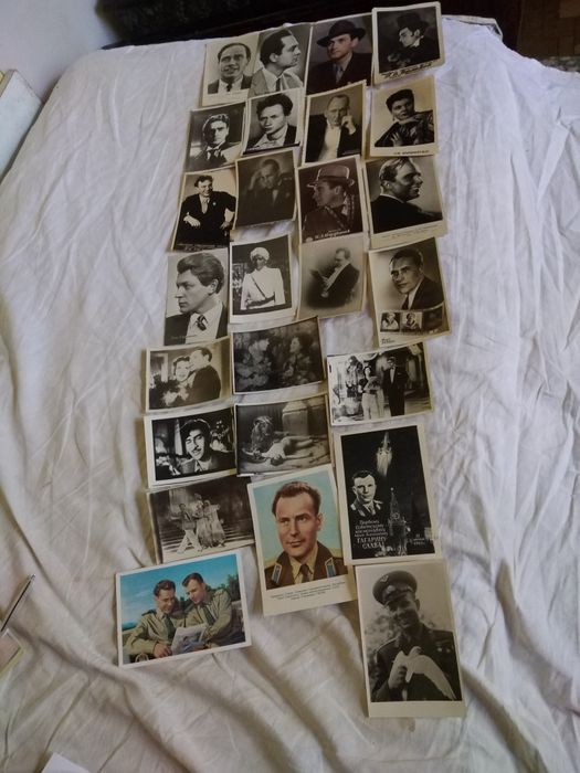 Открытки артистов 40-50х годов и космонавтов