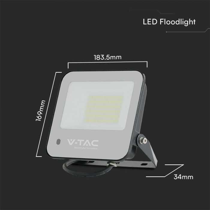 LED 50W-RGB + 6500k  Прожектор V-tac  IP65 контрол с дистанционно