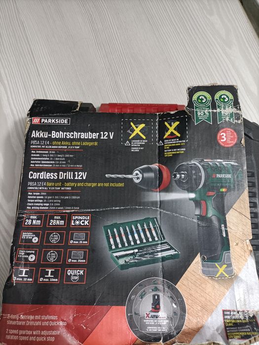 Bormașină Parkside cu acumulator de  12V