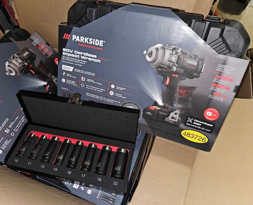 Нов гайковерт 1898Nm/1356Nm с батерия/зарядно Parkside Performance 20v