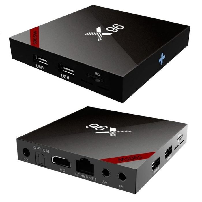 Новый Android X96 Смарт ТВ коробка, четырехъядерный 2,4G. Беспроводная