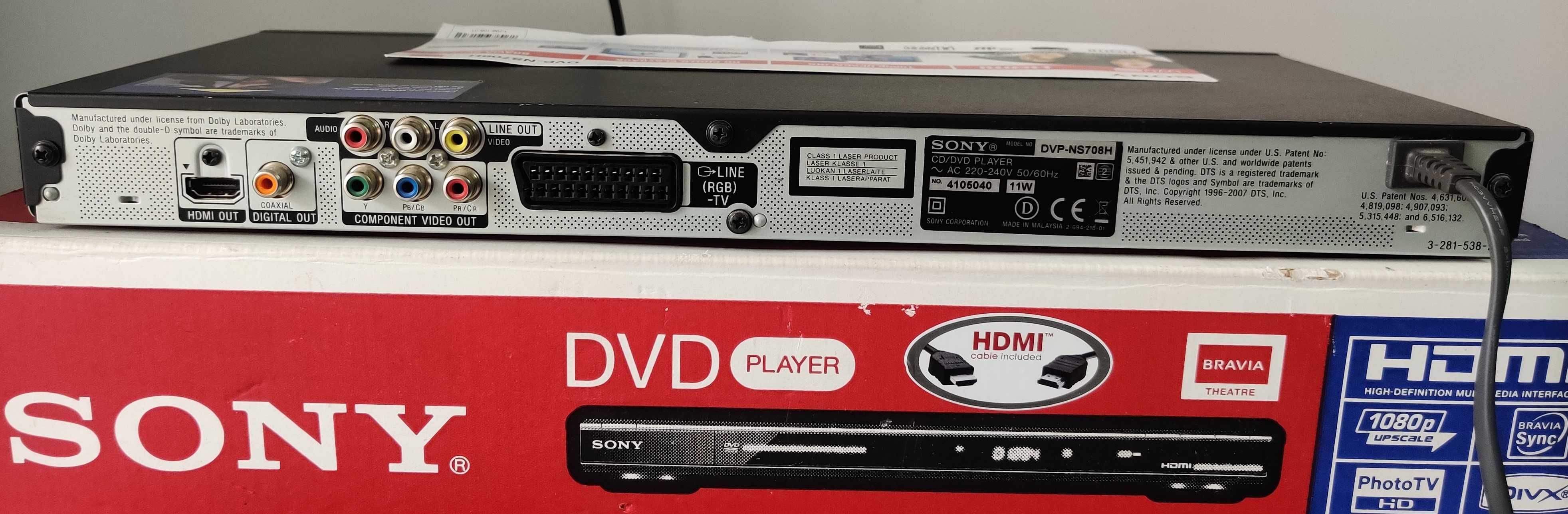Sony DVP NS 708 H muzica filme dvd HDMI in cutie telec muzica