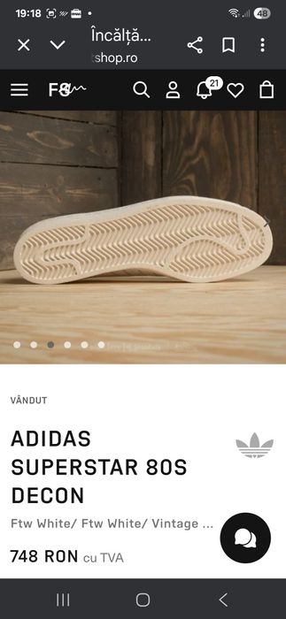 Vand Sneakers adidas superstar 80s decon