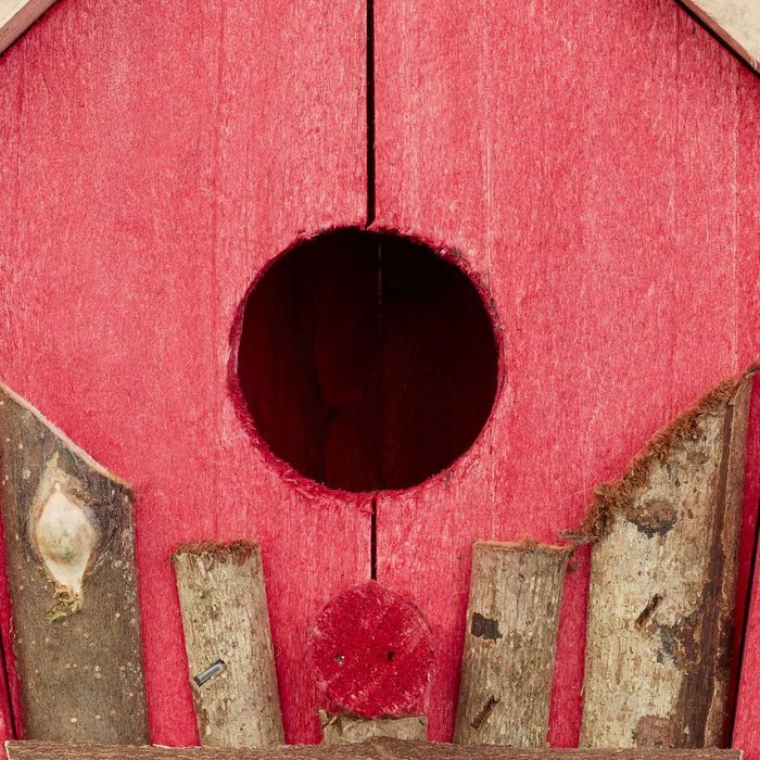 Casuta pentru pasari din lemn pentru gradina sau balcon 18x17x11 cm