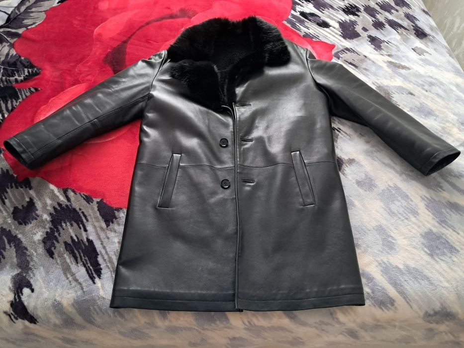 Мужская кожаная дубленка