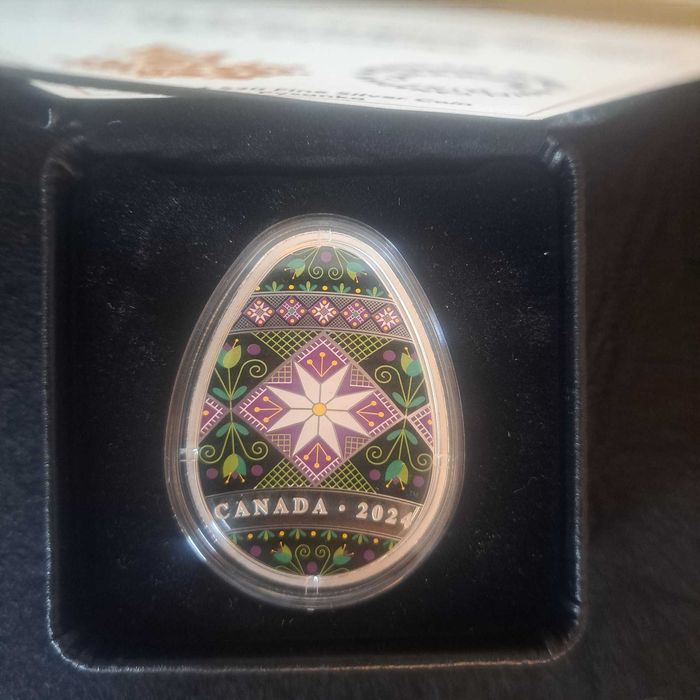 Сребърна монета Pysanka Egg