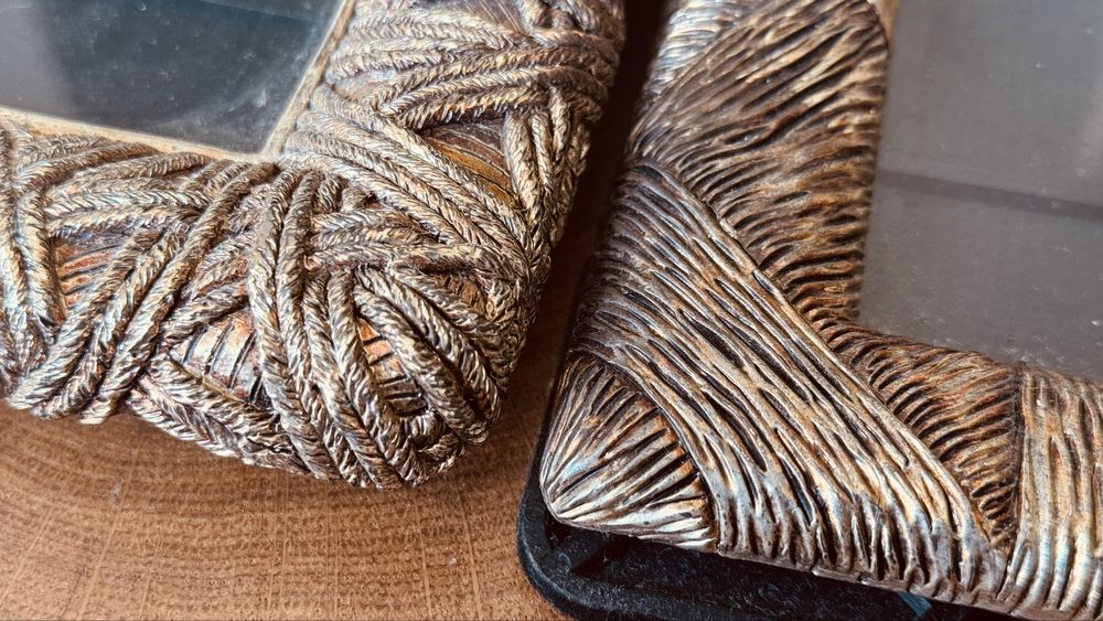 2 rame foto vintage (anii 2000) argintate 925