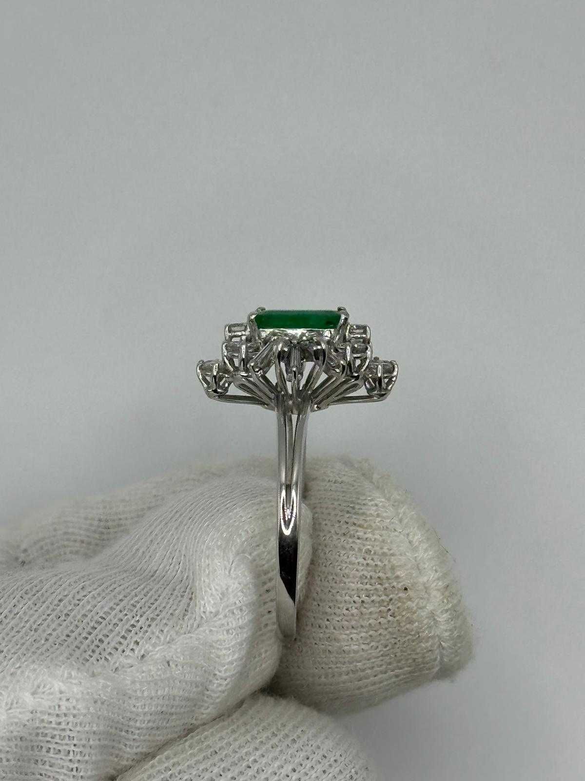 INEL AUR ALB 18K + SMARALD = 2CT + Diamante TOP = 1.70CT - F - VVS1 !