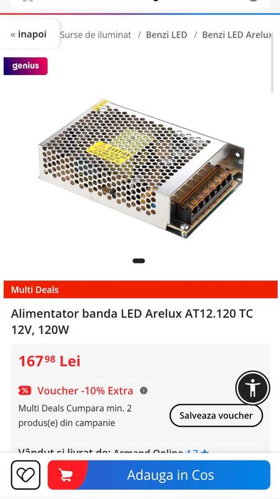 Flash alimentator Led Power Supply 120w Nou!