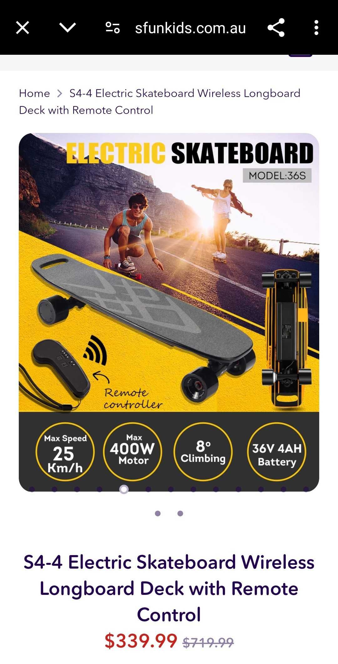 Skateboard electric cu telecomanda