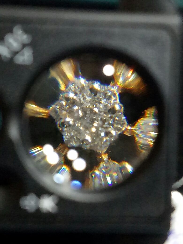 Vind cercei superbi din aur roze 14kt cu diamante 1.86ct