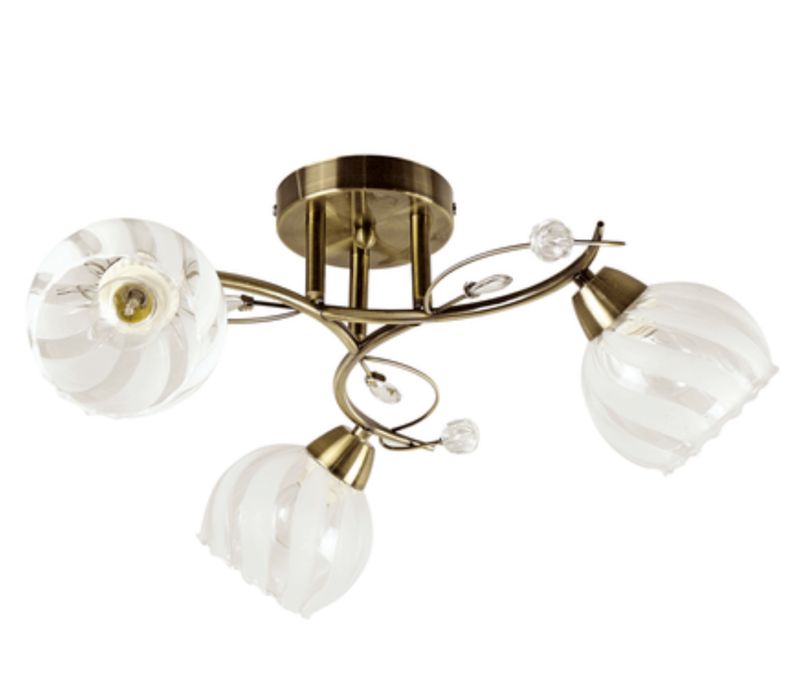 Lustra Flandra Alb+Alama 3xE27 60W