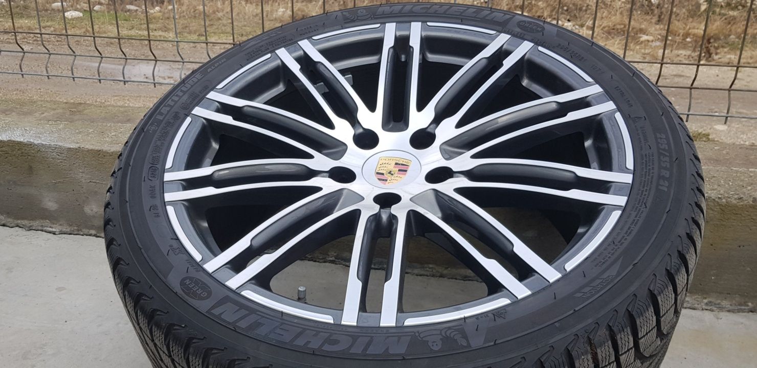 Jante Porsche 21 Cayenne model bi color 295 35 21 Michelin vară 7 mm