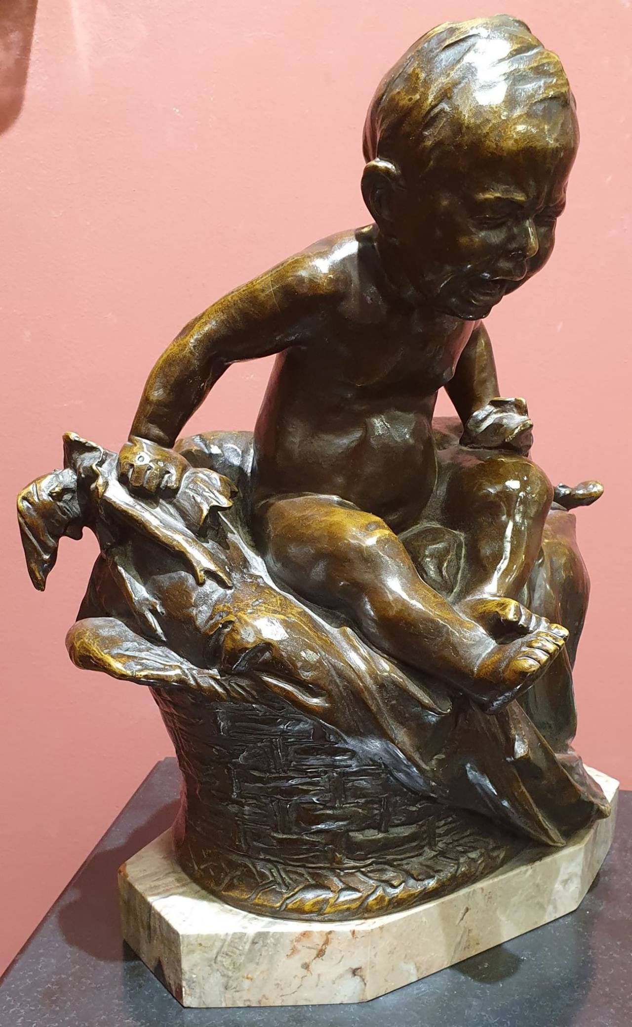 Sculptura din bronz patinat