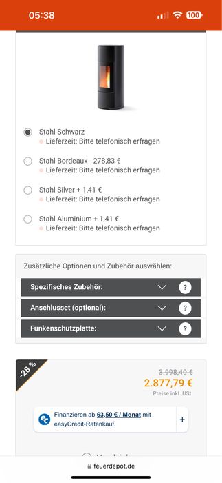 Soba pe peleti mcz noua nefolosita