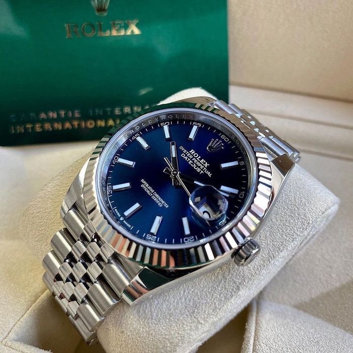 ceas barbat rolex datejust blue dial 41,mm