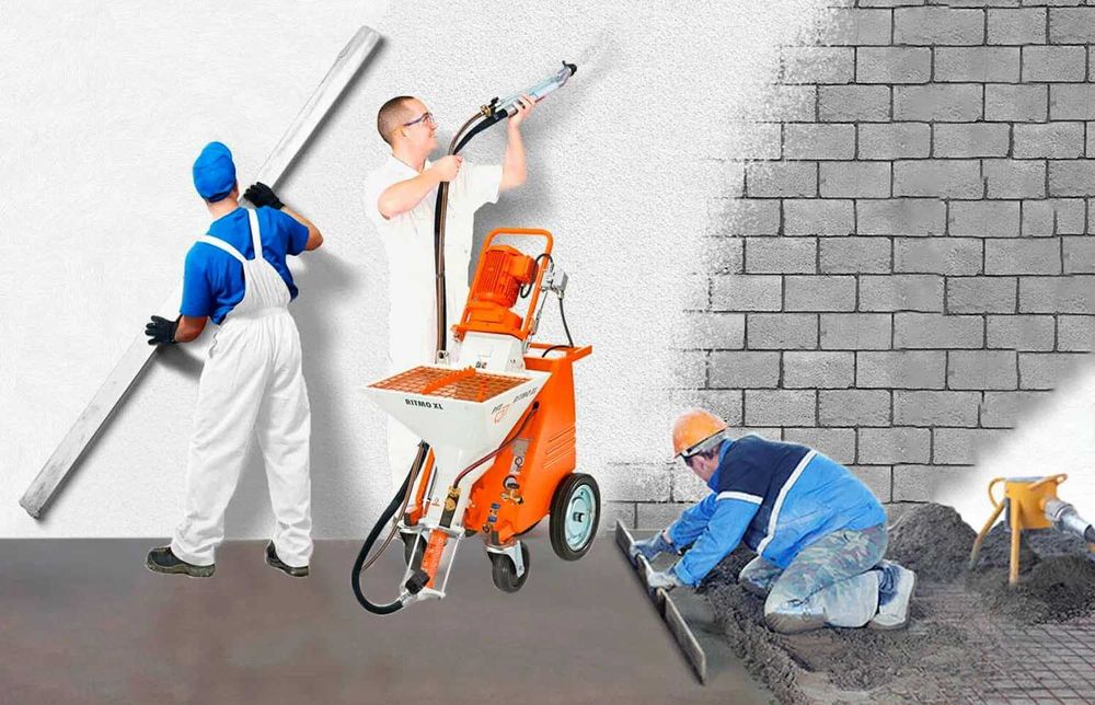 Штукатурка, стяжка, отделка, строительство домов под ключ!