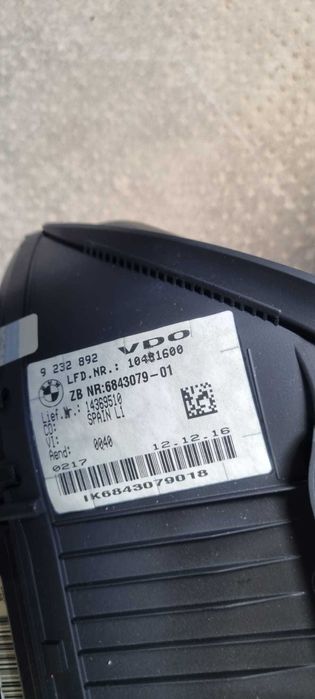 Ceasuri bord Bmw seria 1 F20 F21  F22 F23 facelift cod 9232892 6843079