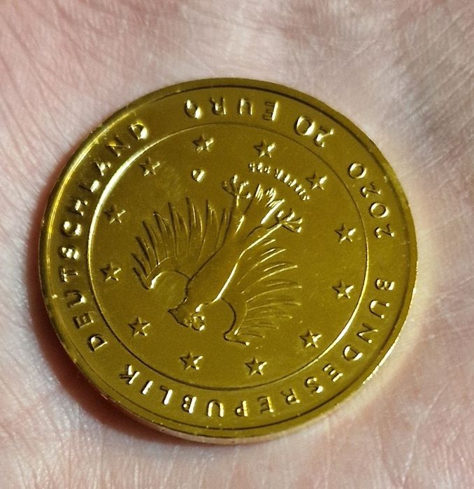 Юбилейна сребърна монета 925 с позлата 20€