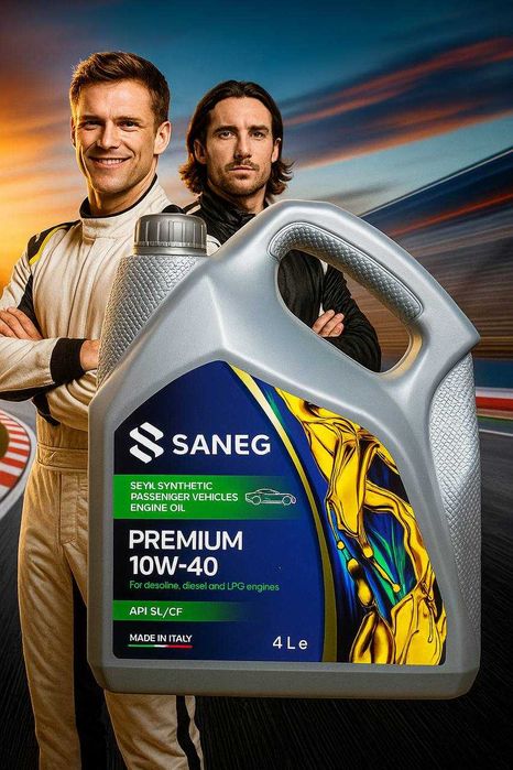 моторное масло SANEG Premium 10w40 производство Италия(Бари)