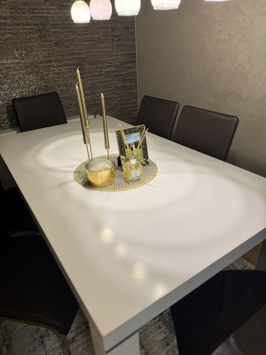 Masa cu 6 scaune piele ecologica