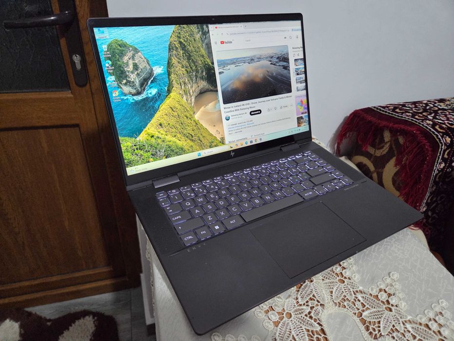 HP Envy 15 x360, Ryzen 7 , 16GB RAM, 512GB SSD, Touch FHD, IMPECABIL !