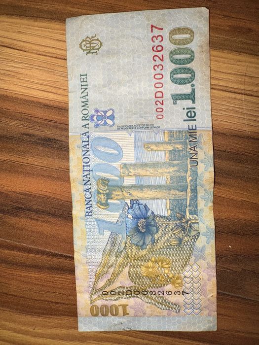 Vând bacnota de 1000 lei din 1998 originală.