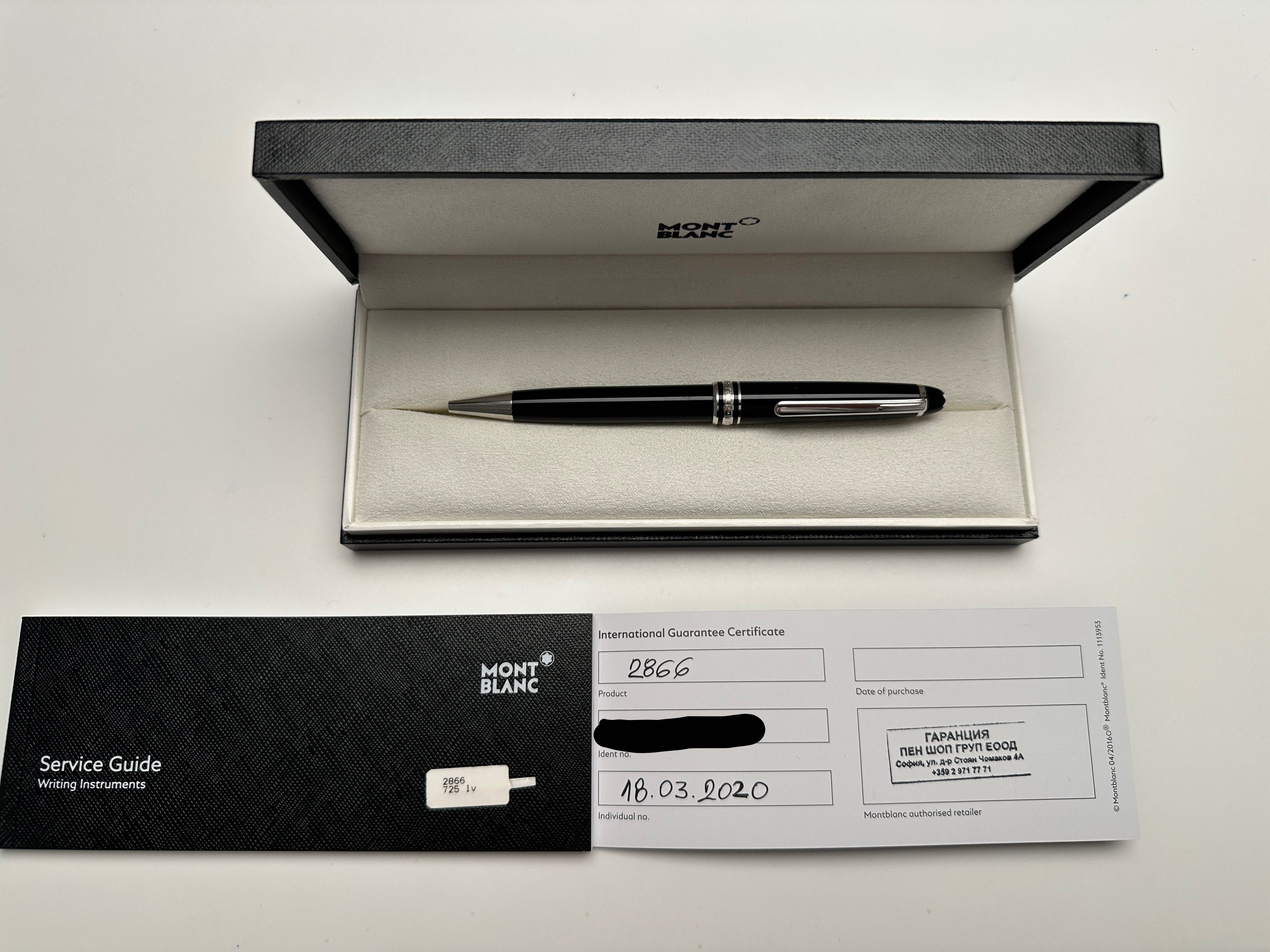 Продавам химикалка MONTBLANC MEISTERSTUCK 164 CLASSIQUE Black/Platinum