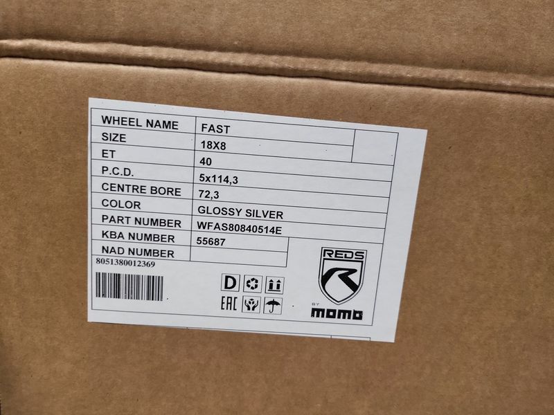 18цола 5x114.3 Toyota Honda Mazda Hyundai Nissan Kia 5х114.3