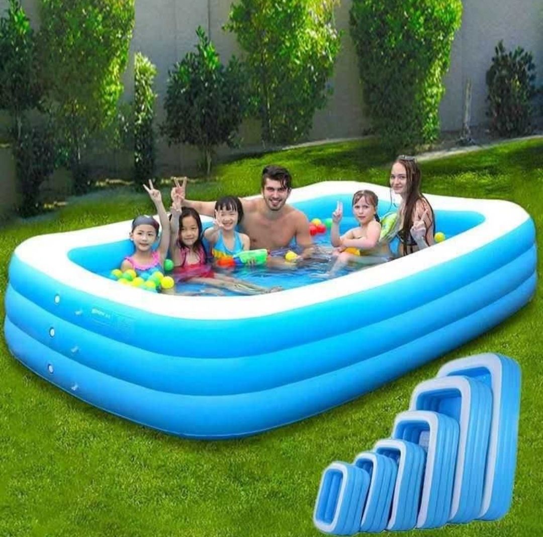 Piscina dreptunghiulara 3 inele 210x140x65 CM NOU