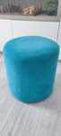 Taburet bleu albastru textil