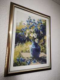 Vand goblen cu diamante - Vaza cu flori 30x40 cm