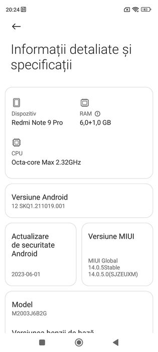 Telefon mobil Xiaomi Redmi Note 9 Pro