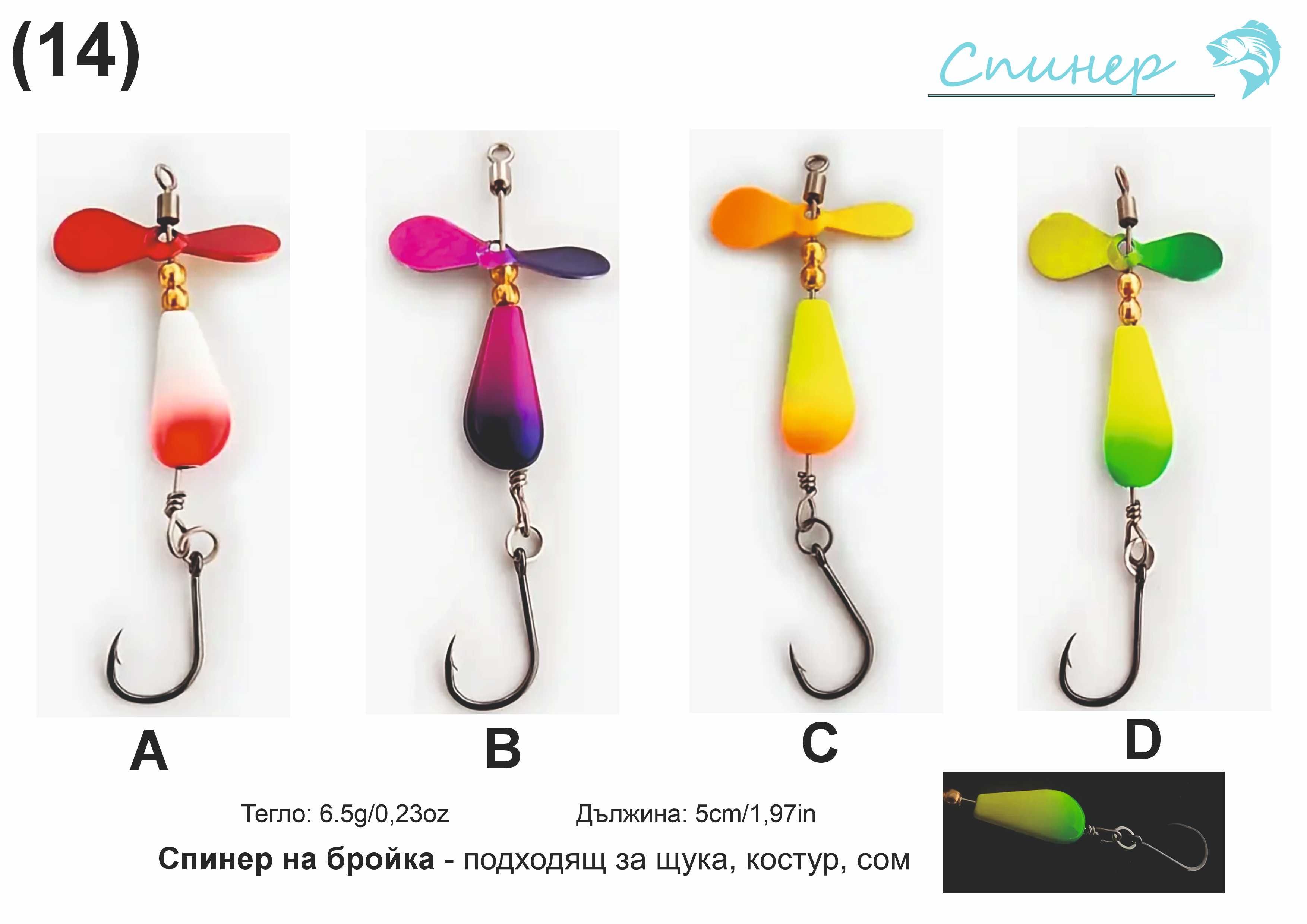 Силиконова примамка, спинер, клатушка