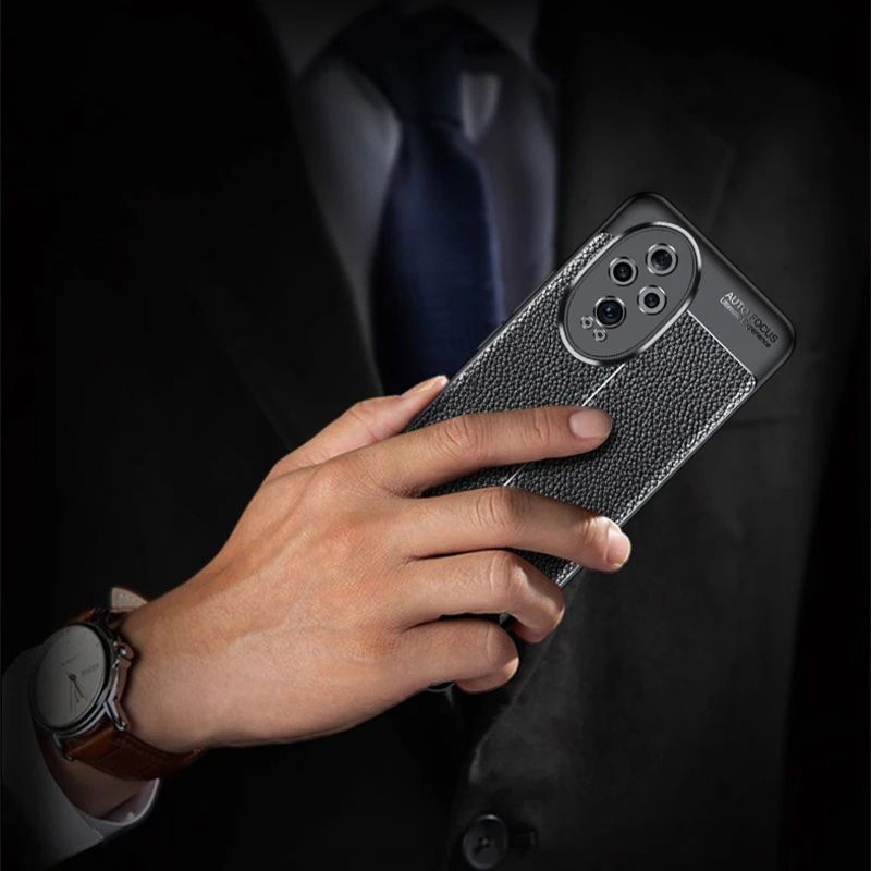 Honor 200 / 200 Pro / Лукс кейс гръб кожена шарка