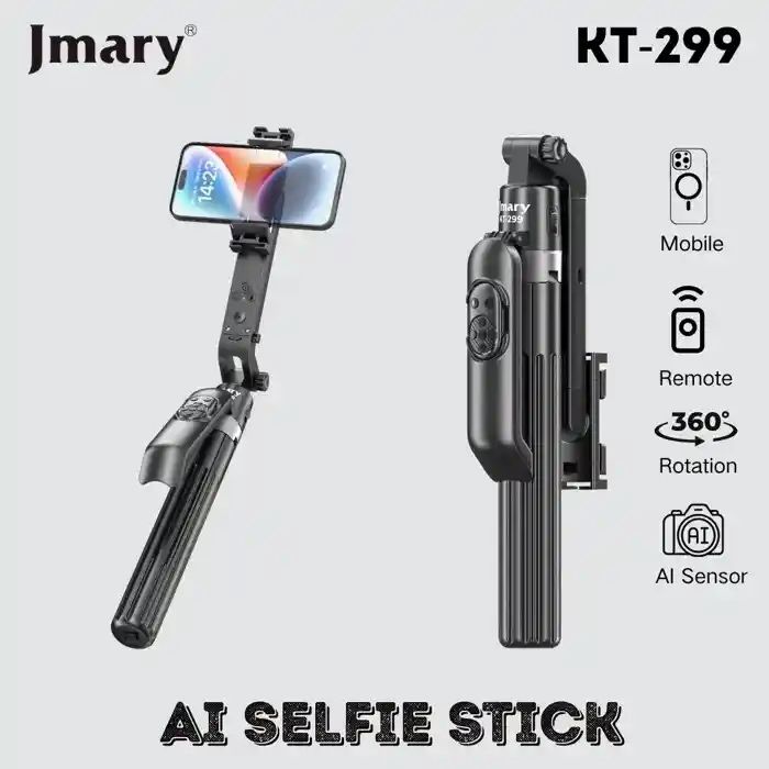 Jmary KT-299 AI Face Tracking — селфи-палка с автоследящим сенсором