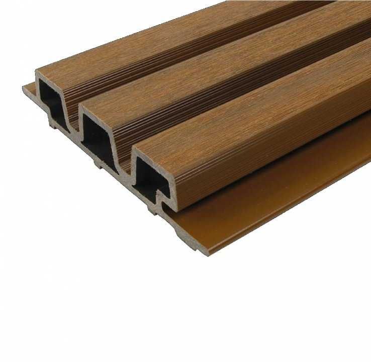 Lambriu WPC, profil riflaj, culoare Teak, 33x170x2900 mm, WEO35-T