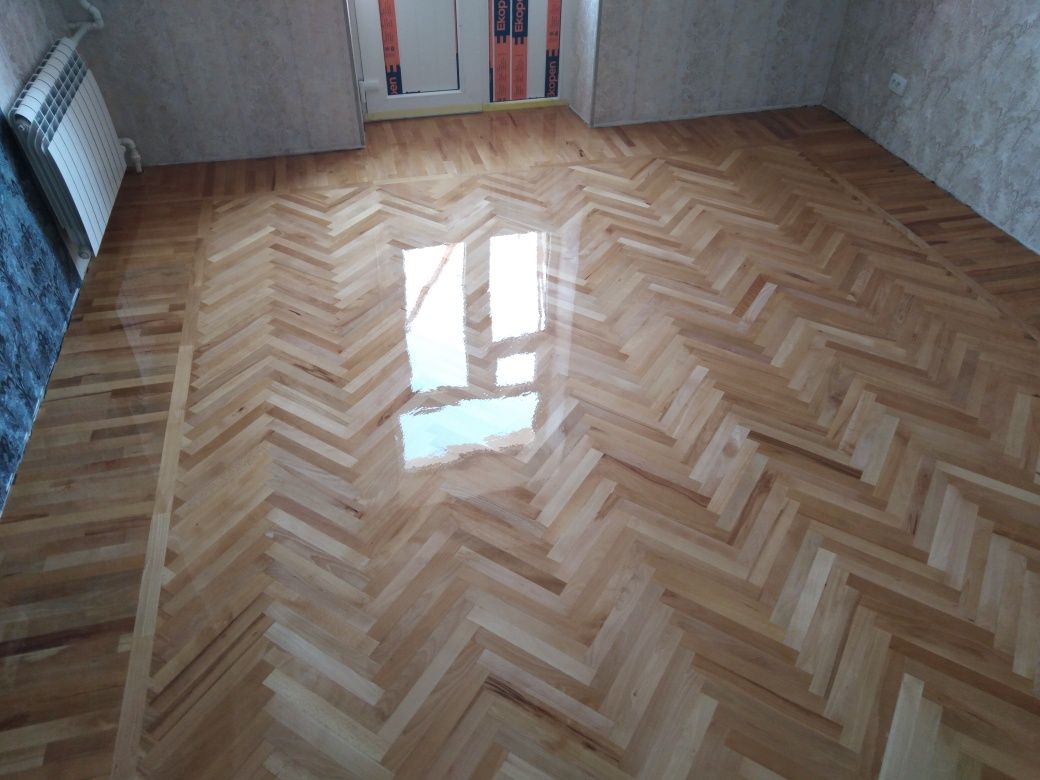 Шлифовка паркета.