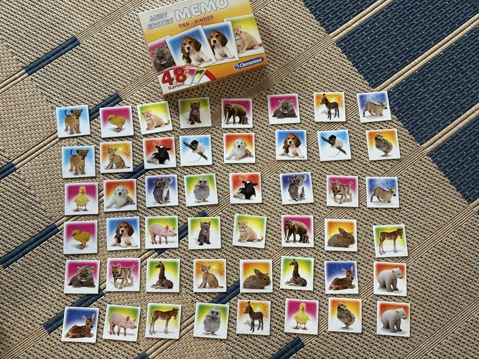 Clementoni Memo – мемо игра с животни, 48 карти, 4+ години