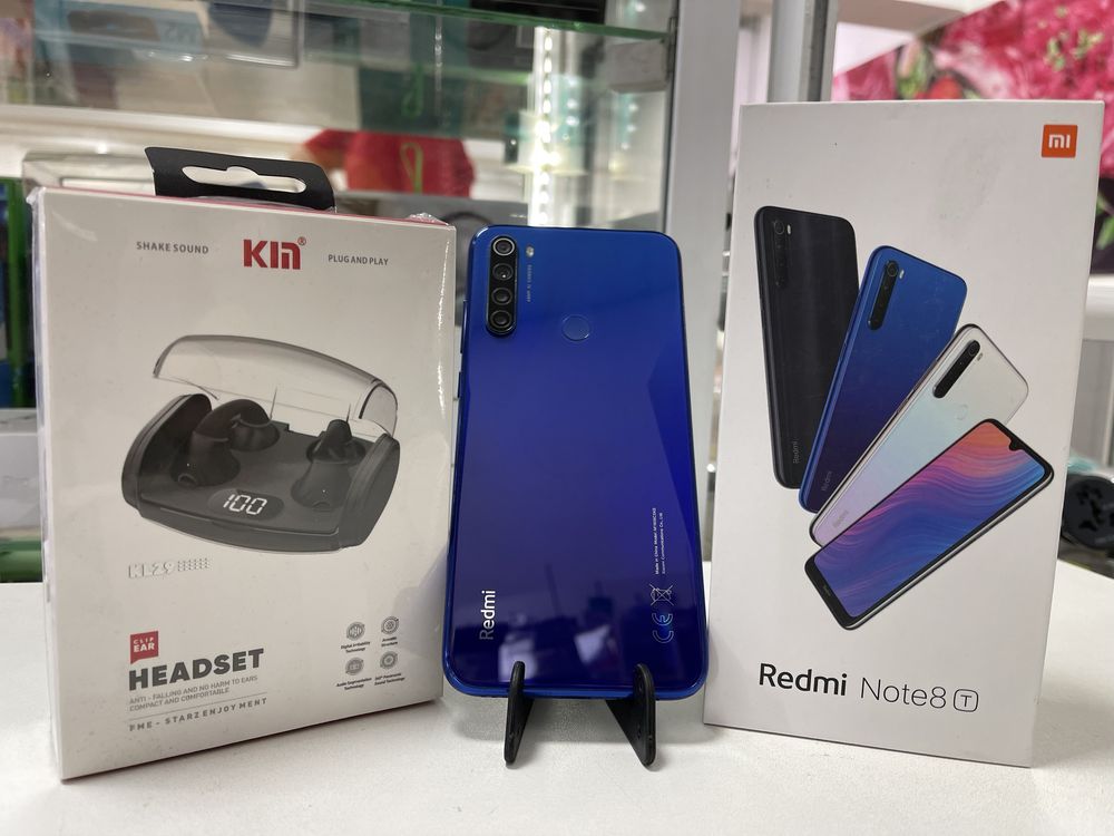 Продам Xiaomi Redmi Note 8T. Идеальное состояние. + новые наушники KIN