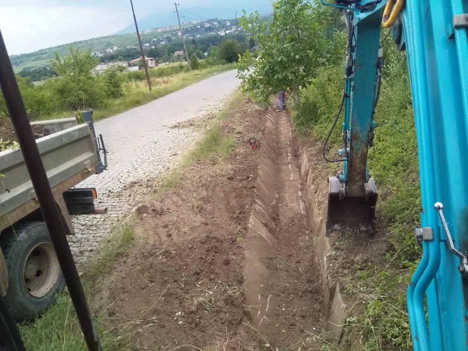 услуги с багер, бобкат и валяк