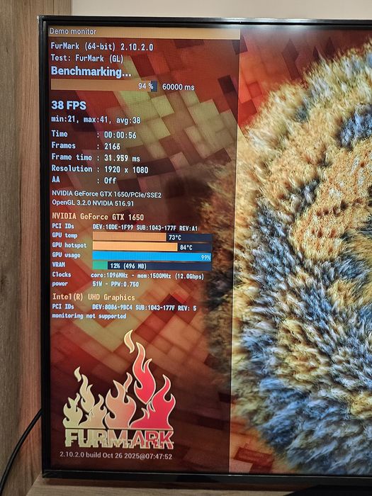 Placa de baza Asus Tuf Fx506LH, i5 10300h gtx 1650 - SEMIFUNCTIONALA