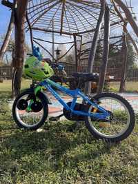 Детско колело 16” с каска и помощни колела