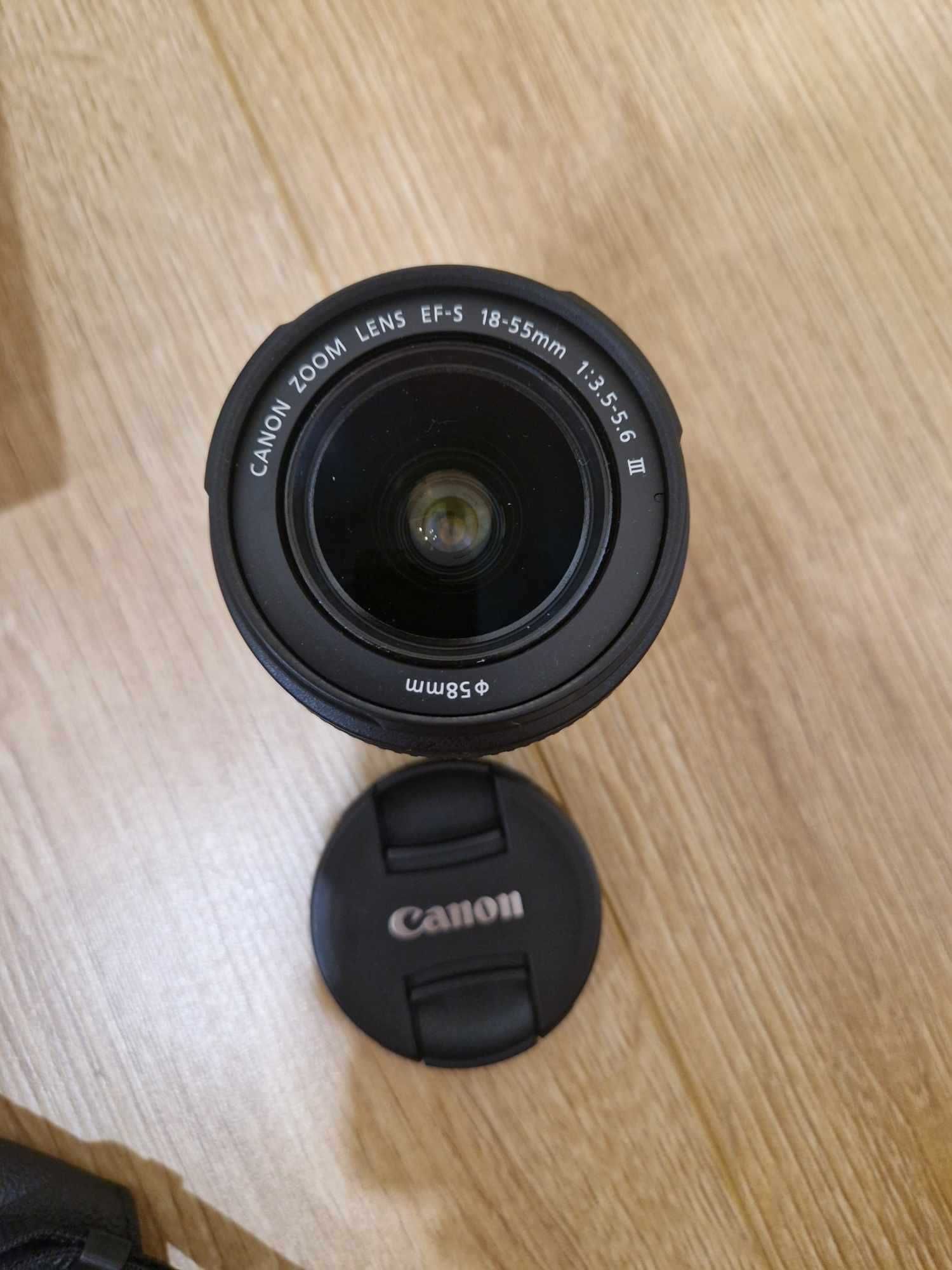 Фотоапарат Canon eos 4000d + обектив 18-55 + калъф