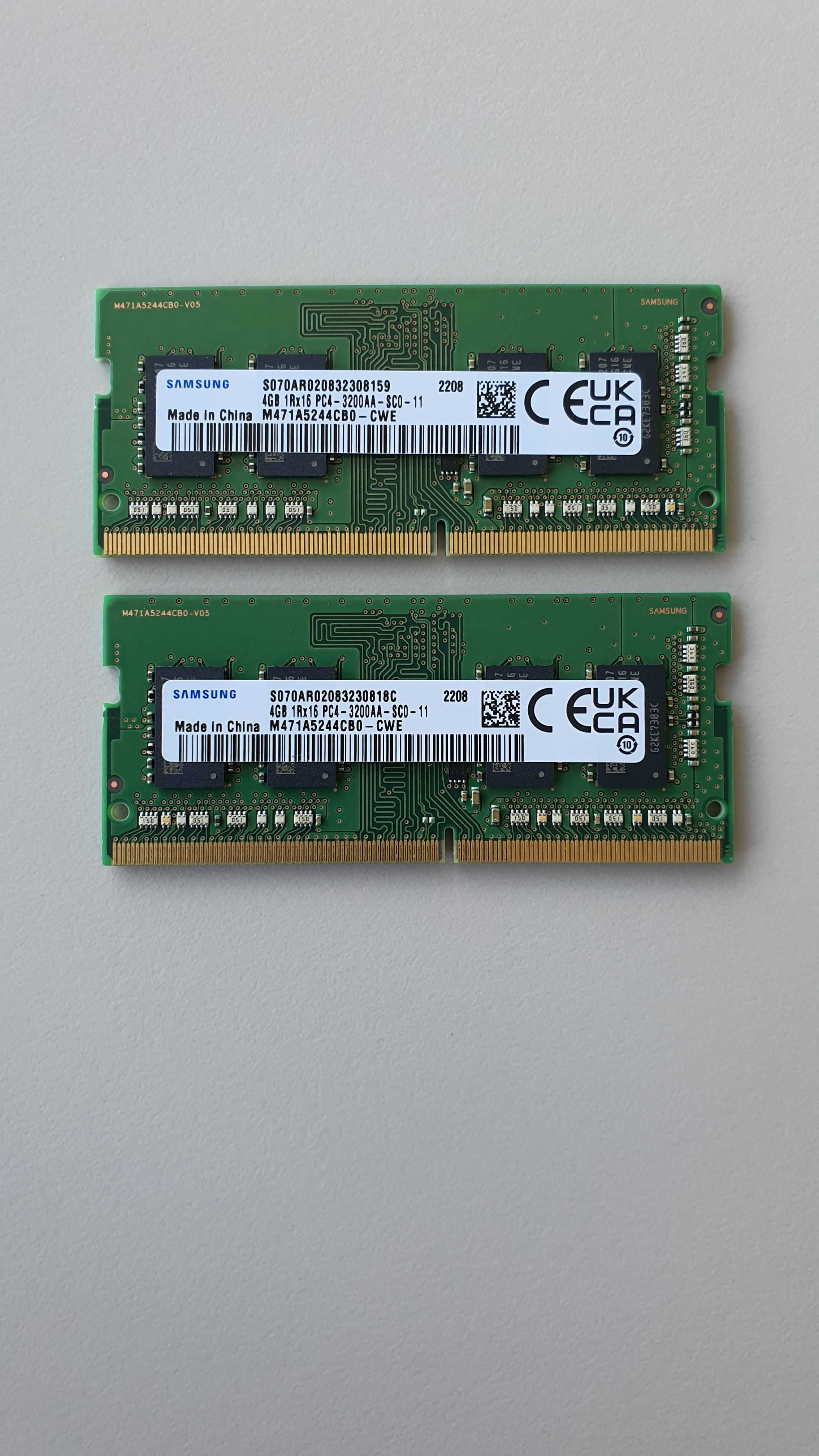 RAM памет 2 x Samsung 4GB DDR4 3200MHz 1Rx16 PC4-3200AA