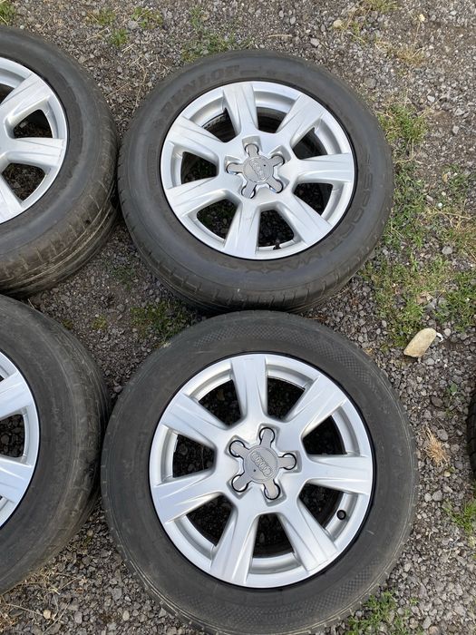 Jante aliaj 5x112 audi a4 a5 a6 cu anvelope de vara 225 55 16