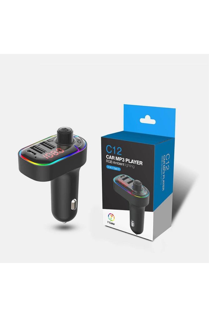 Modulator FM C12 cu bluetooth si RGB