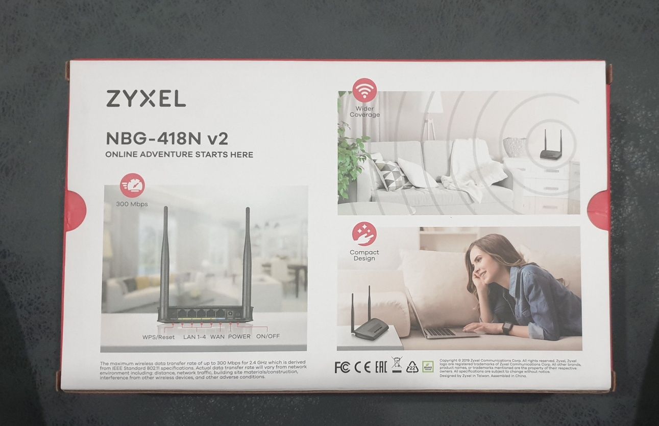 Wi-Fi роутер ZYXEL NBG-418N v2