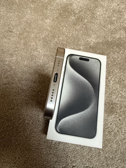 КАТО НОВ! iPhone 15 Pro, White Titanium, 128 GB